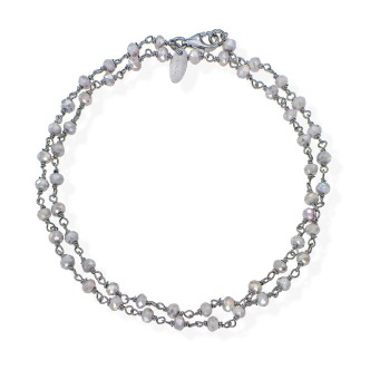 1 - Bracciale doppio giro Amen BRRF34 Argento 925 collezione Romance