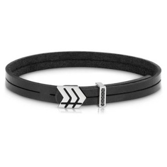 1 - Nomination 026701/008 leather and steel bracelet Metropolitan collection