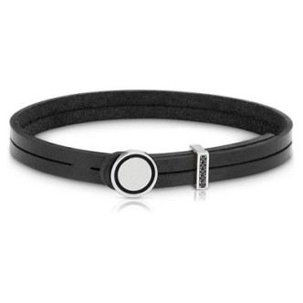 1 - Nomination bracelet 026701/011 leather and steel Metropolitan collection