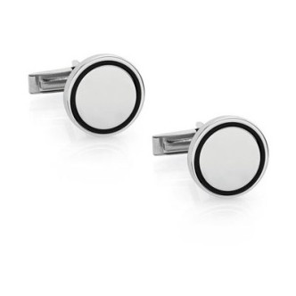 1 - Cufflinks Nomination 026703/011 steel Metropolitan collection