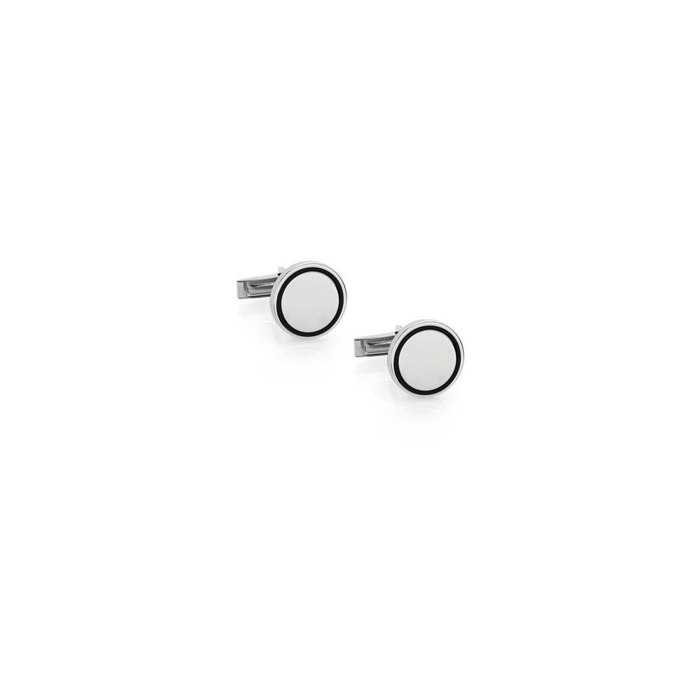 1 - Cufflinks Nomination 026703/011 steel Metropolitan collection