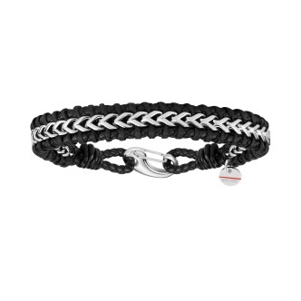 1 - Bracciale Sector SZV44 pelle ed acciaio collezione Bandy