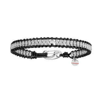 1 - Bracciale Sector SZV45 pelle ed acciaio collezione Bandy