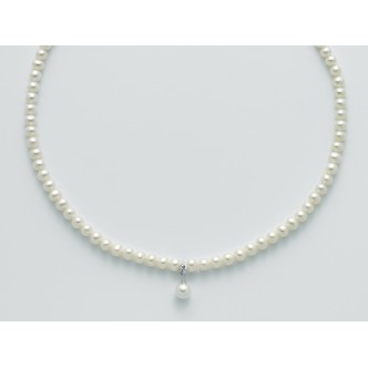 1 - Miluna necklace PCL5527 with pearls and diamonds Portafortuna collection