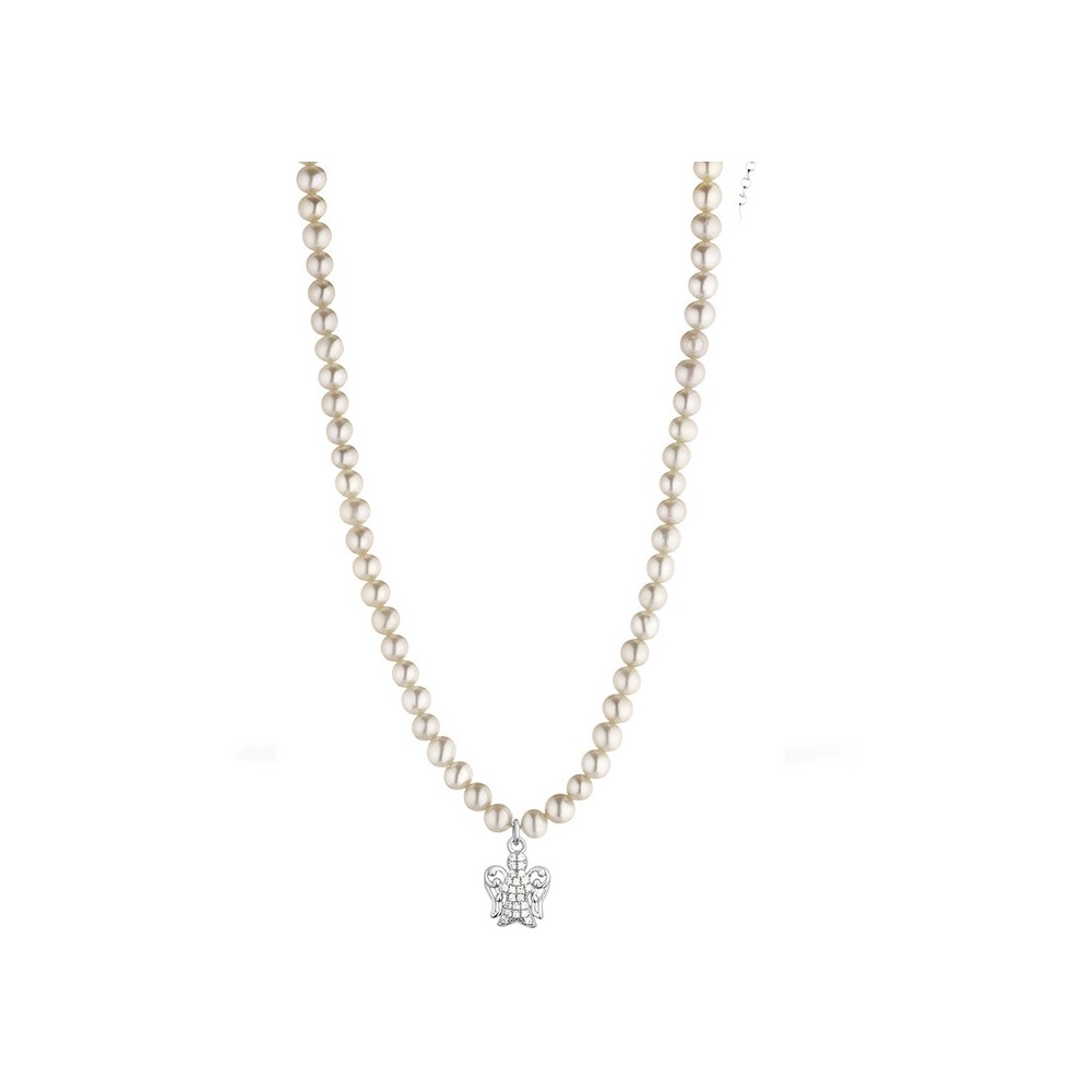 1 - Roberto Giannotti woman necklace GIA179 with pearls Chiama Angeli collection