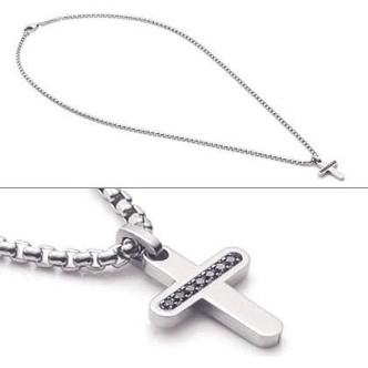 1 - Nomination men's necklace 02380/011 steel Cross collection