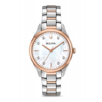 1 - Bulova Women's Solo Time Watch 98P183 Bulova Diamonds collection