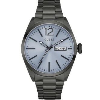 1 - Guess Solo Time Clock W0657G1 analog steel Vertigo