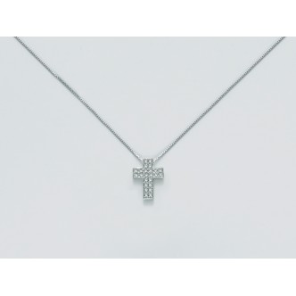 1 - Miluna necklace CLD3990 Gold 750/1000 with diamonds The Crosses collection