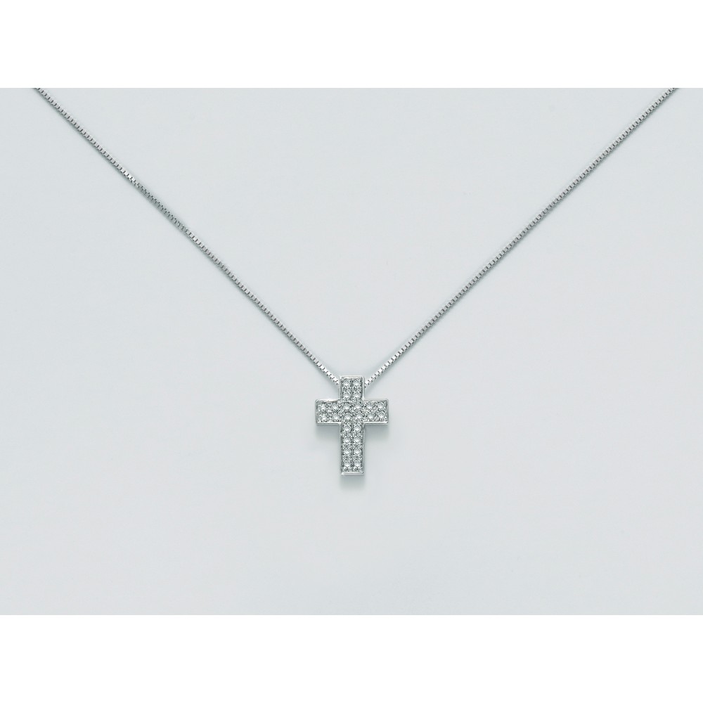 1 - Miluna necklace CLD3990 Gold 750/1000 with diamonds The Crosses collection