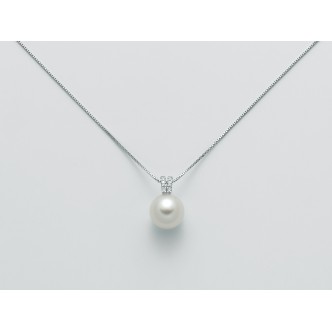 1 - Miluna necklace PCL5524 Gold 750/1000 with pearls and diamonds