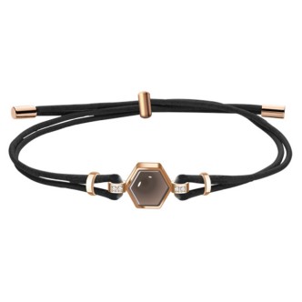 1 - Fossil bracelet JF03062791 leather and steel Classics collection