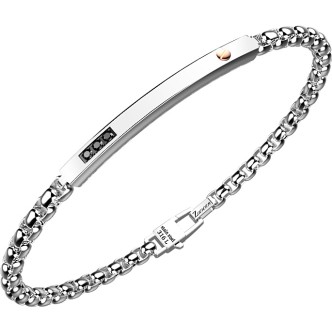 1 - Zancan EHB178 men's bracelet in 925 Silver Hi Teck collection