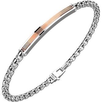 1 - Zancan EHB181 man bracelet in Sterling Silver 925 Hi Teck collection