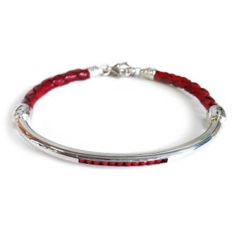 1 - Bracciale Zancan ESB036-RO pelle ed Argento 925 collezione BE1