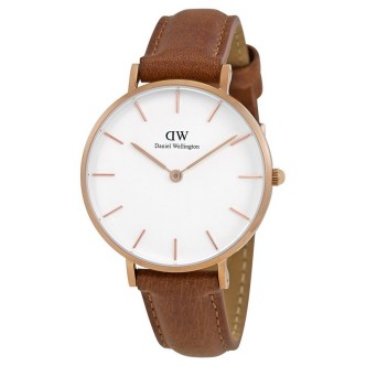 1 - Daniel Wellington watch only time woman analog leather strap Classic Petite Durham DW00100172