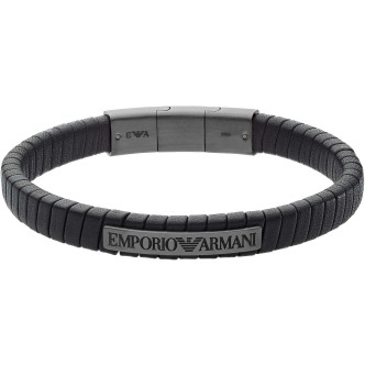 1 - Emporio Armani bracelet EGS2638060 man leather and steel