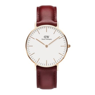 1 - Daniel Wellington watch only time unisex analog leather Classic Suffolk leather strap DW00100122