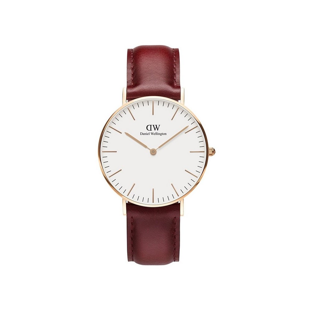 1 - Daniel Wellington watch only time unisex analog leather Classic Suffolk leather strap DW00100122