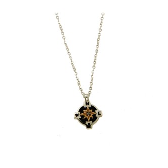 1 - Collana Zancan EC416BR-N in Oro Bianco 18Kt con diamanti