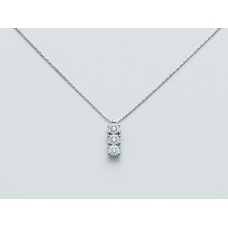 1 - Collana Miluna CLD4146 Nr. 3 diamanti Pt. tot. 6