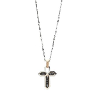 1 - Collana Zancan uomo EC308RB Oro con diamanti