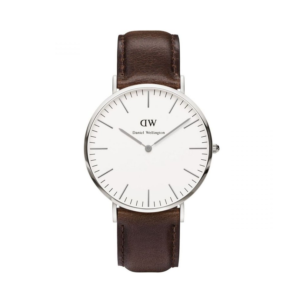 1 - Orologio Daniel Wellington solo tempo unisex analogico cinturino in pelle Classic Bristol DW00100023