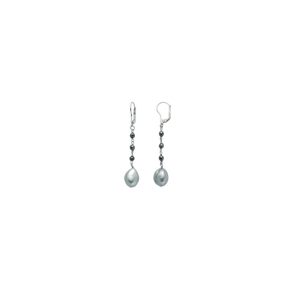 1 - Miluna Earrings PER2360 Silver and pearls Pearls Games collection