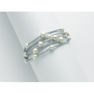 1 - Miluna bracelet PBR2836 925/1000 silver with pearls, collection Silver by Miss Italia