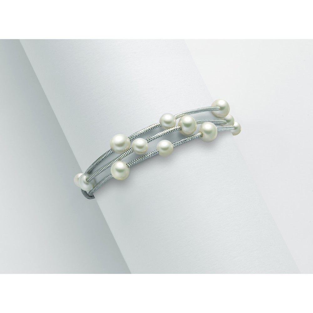 1 - Miluna bracelet PBR2833 925/1000 silver with pearls, collection Silver by Miss Italia