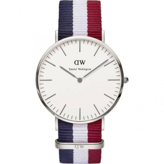 1 - Orologio Daniel Wellington solo tempo unisex analogico cinturino in tessuto Classic Cambridge DW00100017