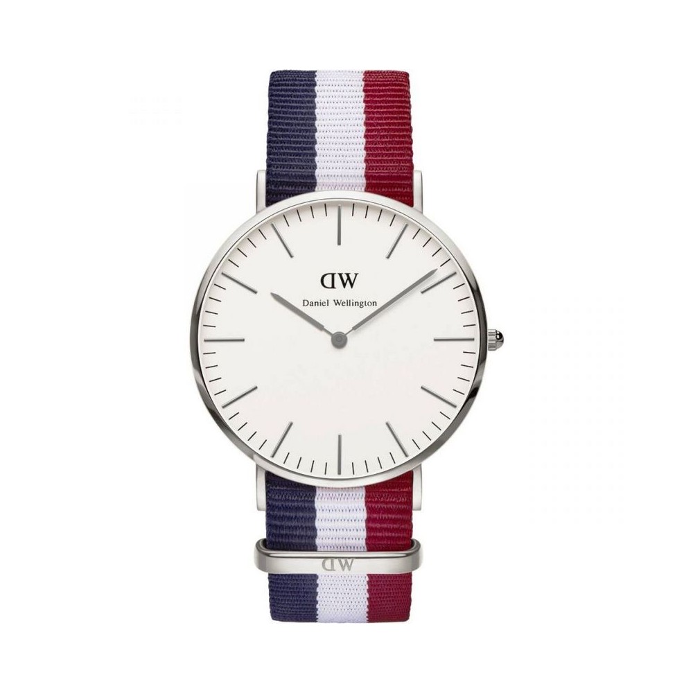 1 - Orologio Daniel Wellington solo tempo unisex analogico cinturino in tessuto Classic Cambridge DW00100017