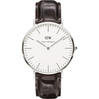 1 - Daniel Wellington watch only time unisex analog leather strap Classic York DW00100025