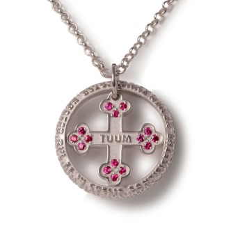 1 - Tuum TEFL109RRRB rhodium silver necklace Rosario collection