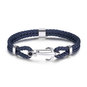 1 - Brosway bracelet BRN23B leather and steel Marine collection