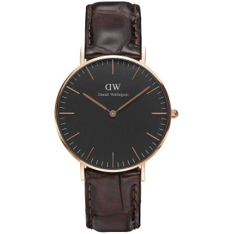 1 - Orologio Daniel Wellington solo tempo unisex analogico cinturino in pelle Classic York DW00100140