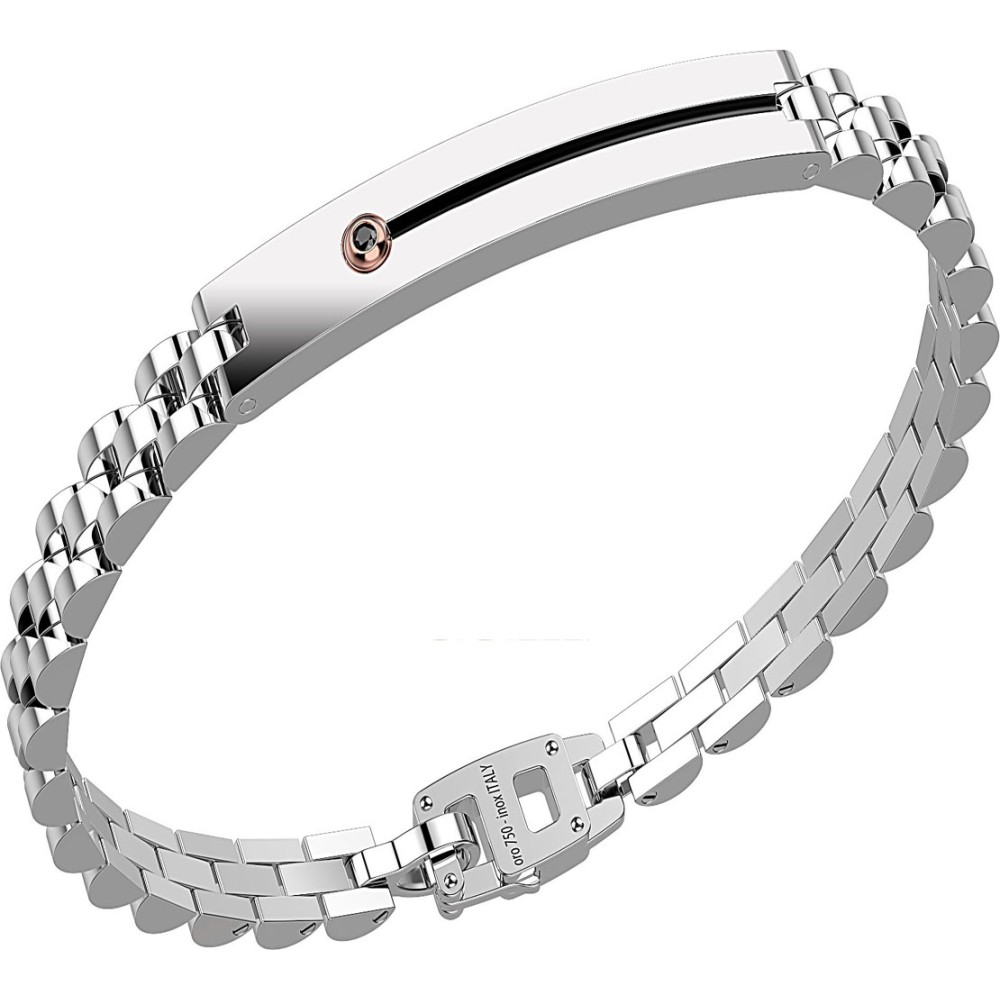 1 - Zancan EXB548R 316L steel and 18Kt Rose Gold bracelet