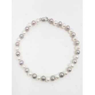 1 - Bracciale Miluna 1MOT455_17NLB95 con perle color Grigio - Bianco 4,5 - 5