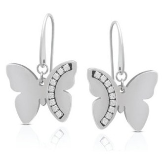 1 - Earrings Nomination 021372/001 steel collection Butterfly