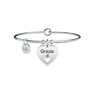 1 - Bracciale Kidult 731298 cuore in acciaio 316L e cristalli collezione Love