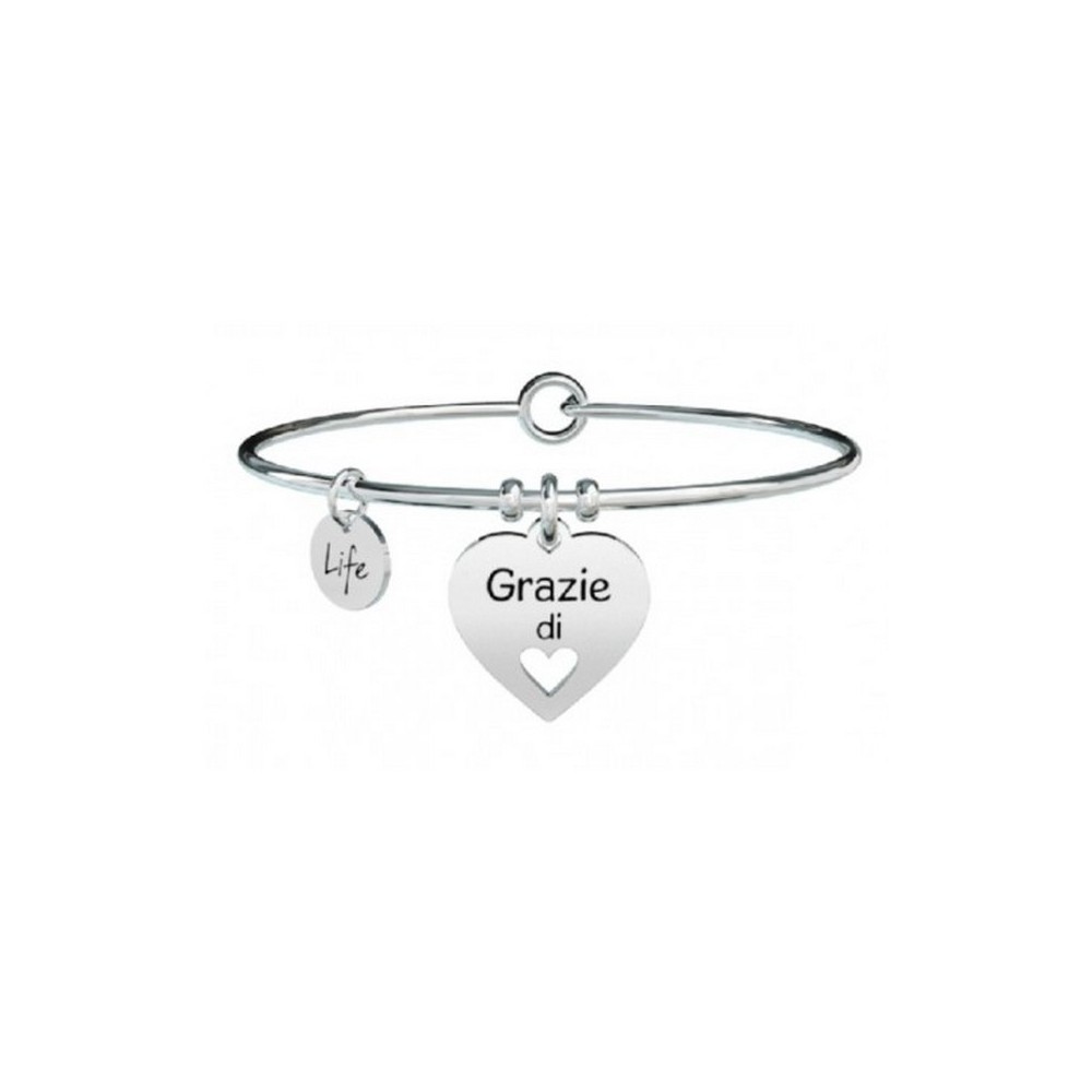 1 - Bracciale Kidult 731298 cuore in acciaio 316L e cristalli collezione Love