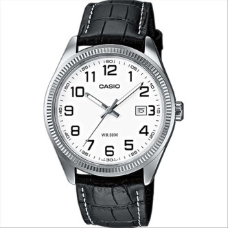 1 - Watch Casio only time man analog leather strap LTP-1303PL-7BVEF