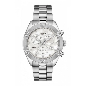 1 - Tissot Women's Chronograph Watch T101.917.11.116.00 PR 100 Sport Chic