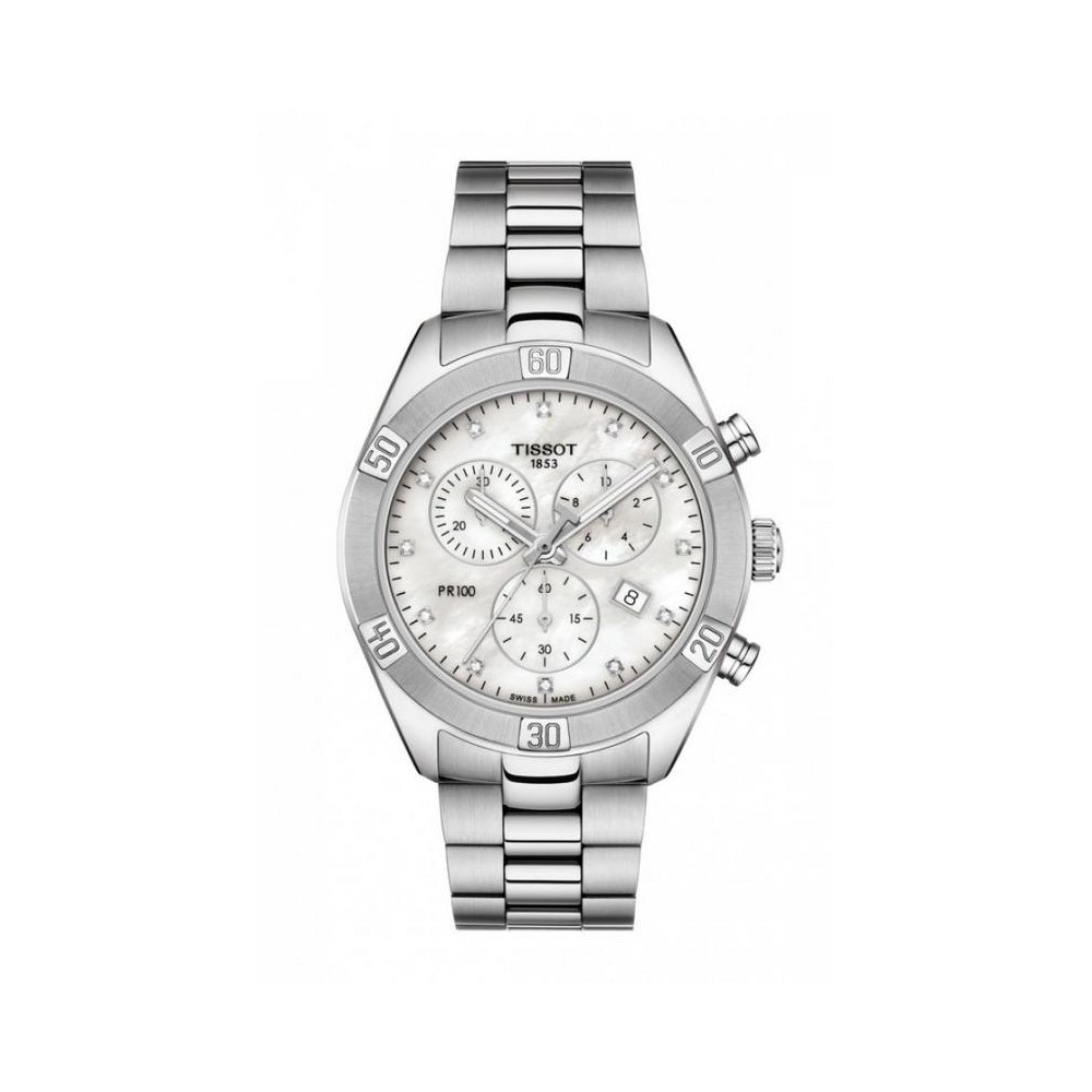 1 - Orologio Cronografo Tissot donna T101.917.11.116.00 PR 100 Sport Chic