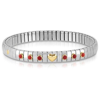 1 - Nomination bracelet 044609/005 steel and gold woman collection X you