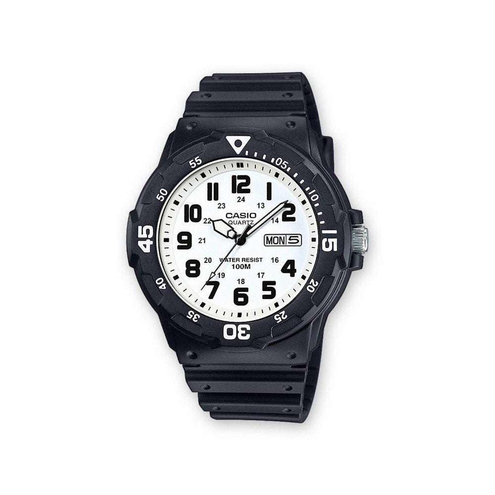 1 - Orologio Casio solo tempo uomo analogico cinturino in silicone MRW-200H-7BVEF