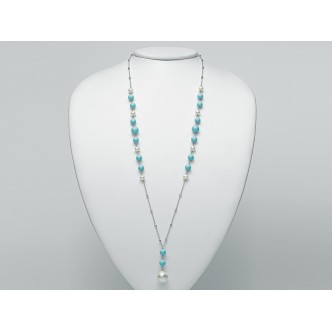 1 - Miluna necklace PCL5821 925/1000 silver and pearls