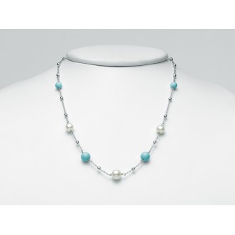 1 - Miluna necklace PCL5827 925/1000 silver and pearls