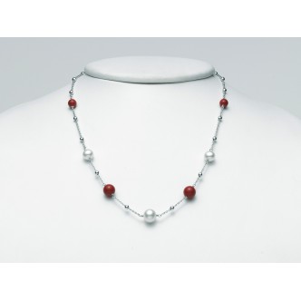 1 - Miluna necklace PCL5828 925/1000 silver and pearls