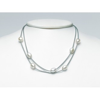 1 - Miluna necklace PCL5831 925/1000 silver and pearls